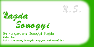 magda somogyi business card